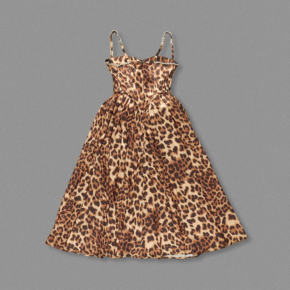 EMMA LEOPARD PRINT SLIP DRESS