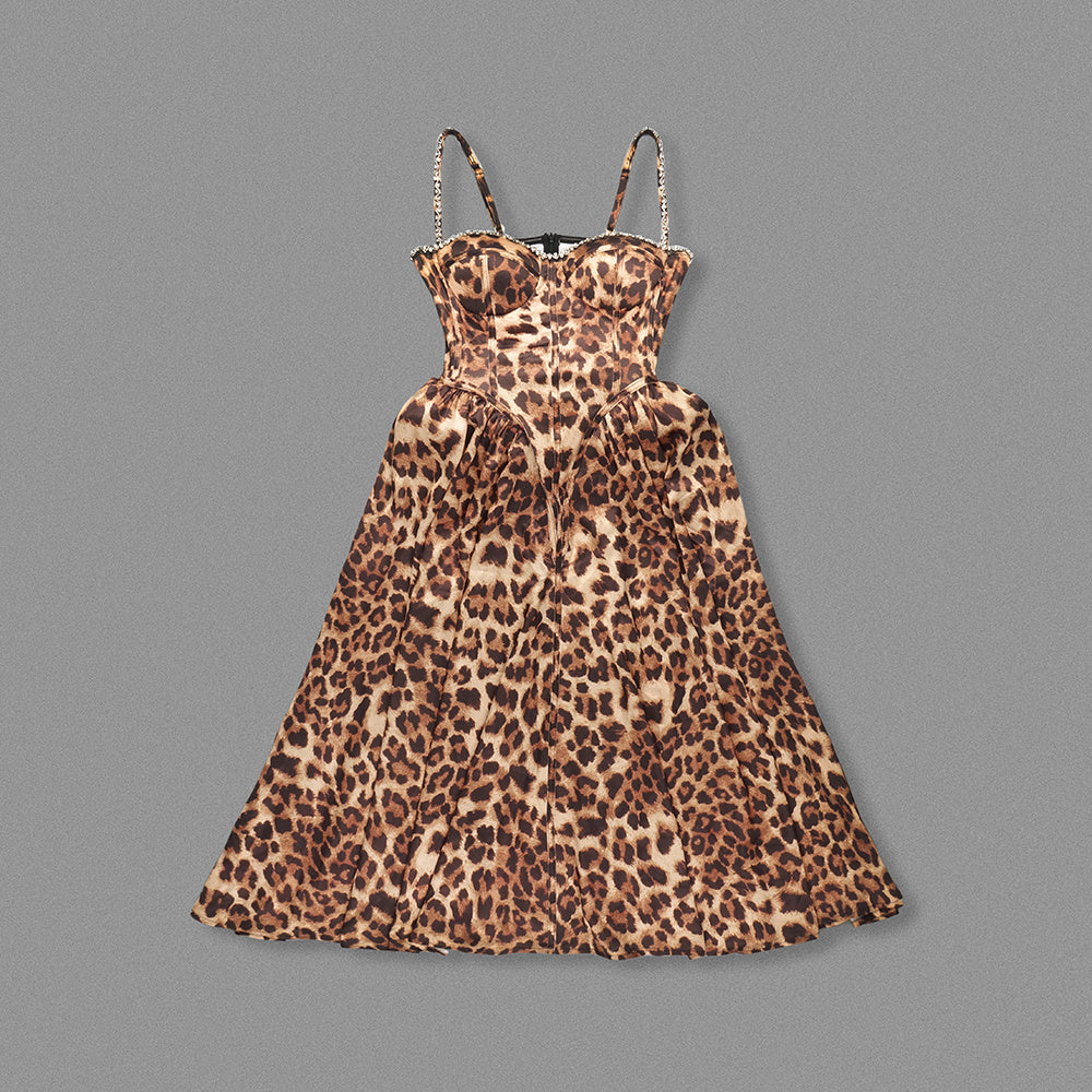 EMMA LEOPARD PRINT SLIP DRESS