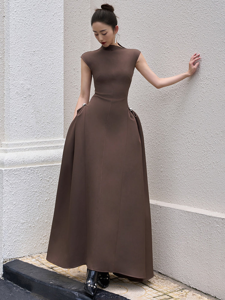 CINDY FASHION SLEEVELESS LONG DRESS