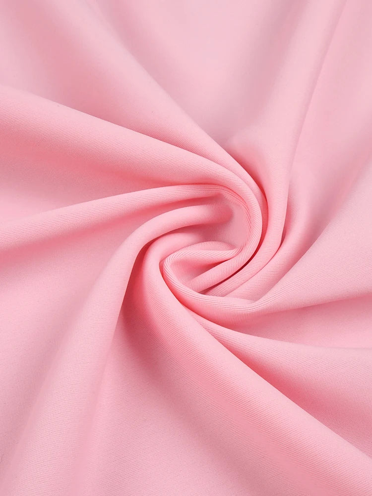 CHLOE PINK ONE-SHOULDER MAXI DRESS