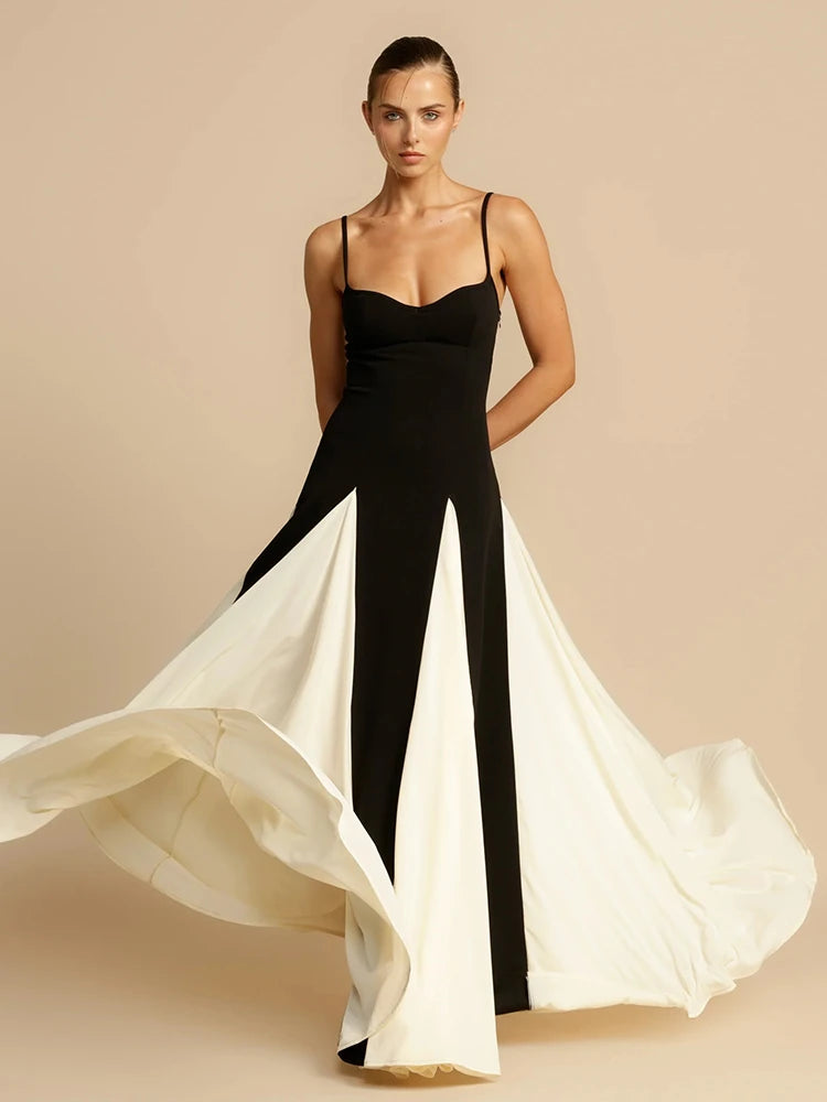 LINDSAY COLOR BLOCK STRAPPY DRESS