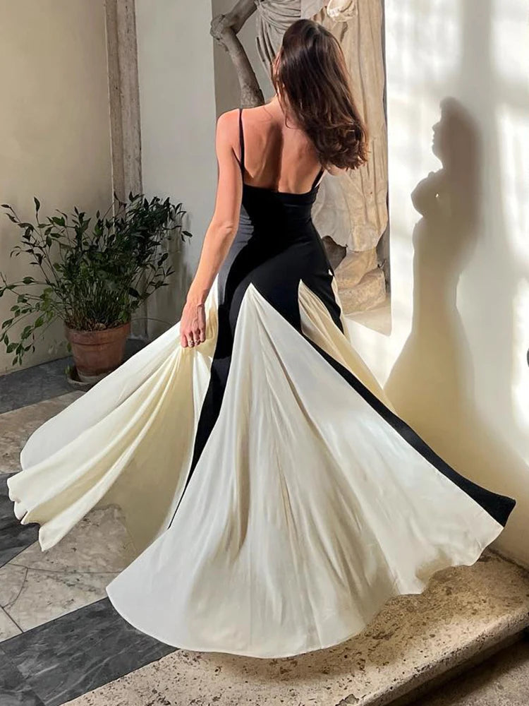 LINDSAY COLOR BLOCK STRAPPY DRESS