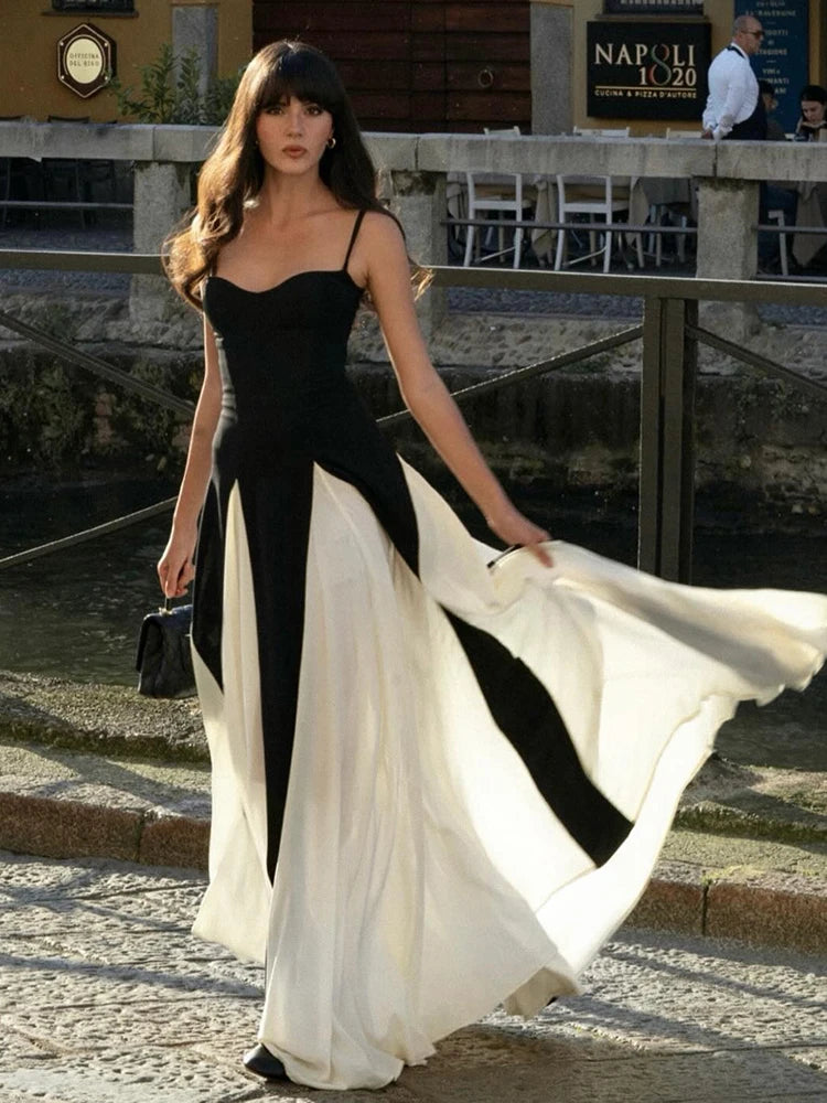 LINDSAY COLOR BLOCK STRAPPY DRESS