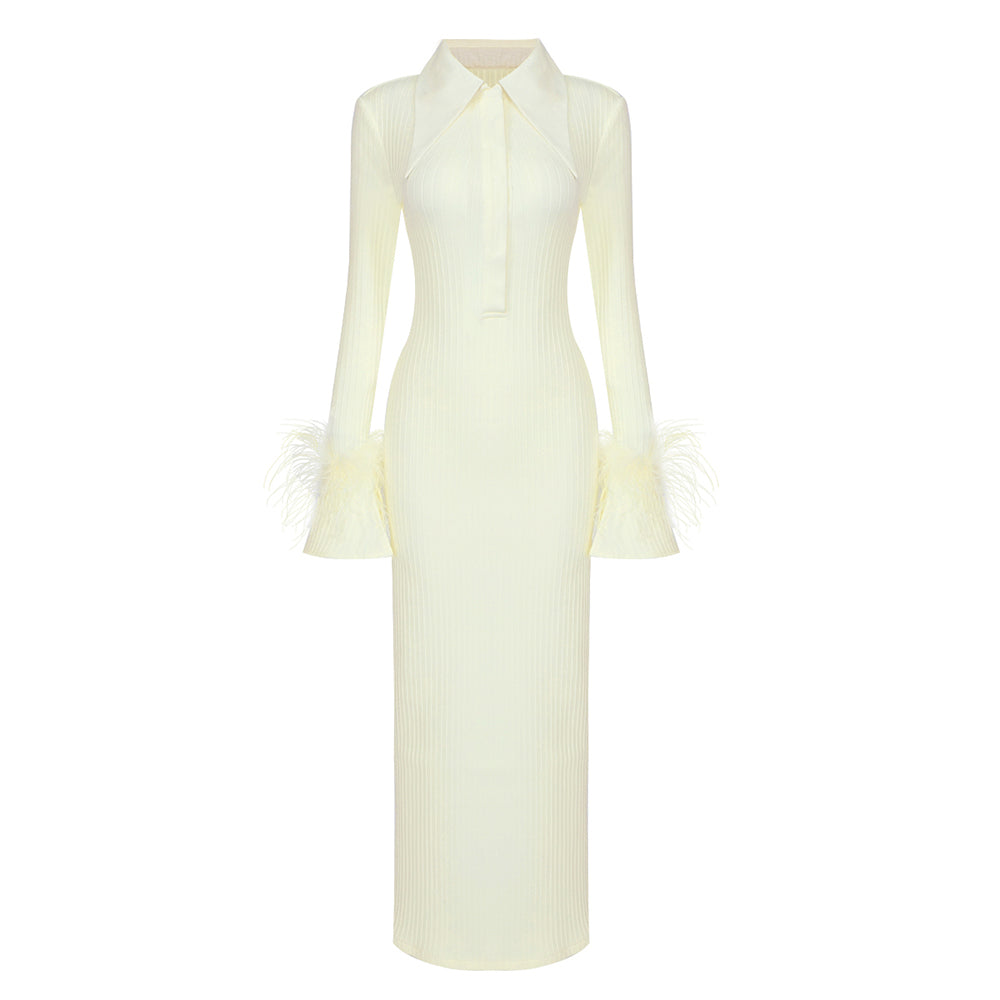 GRACE BEIGE LONG DRESS