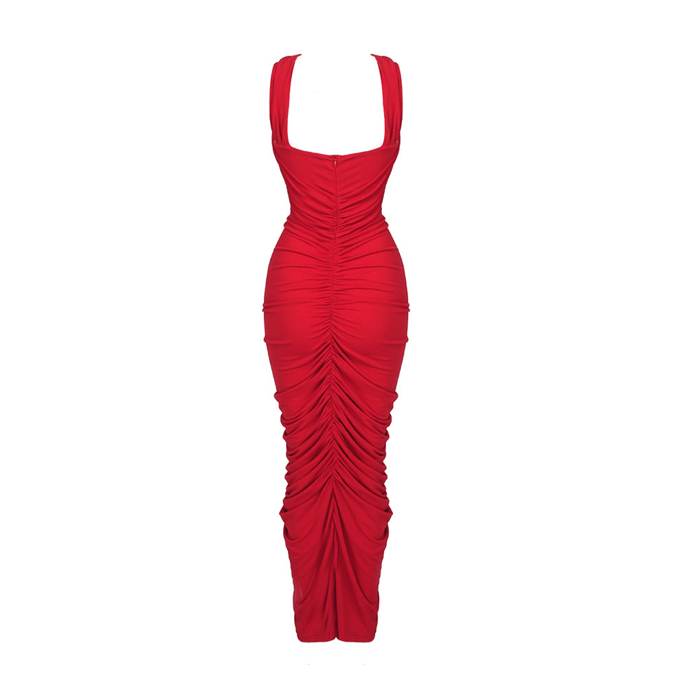 TCOATI  RED LONG DRESS