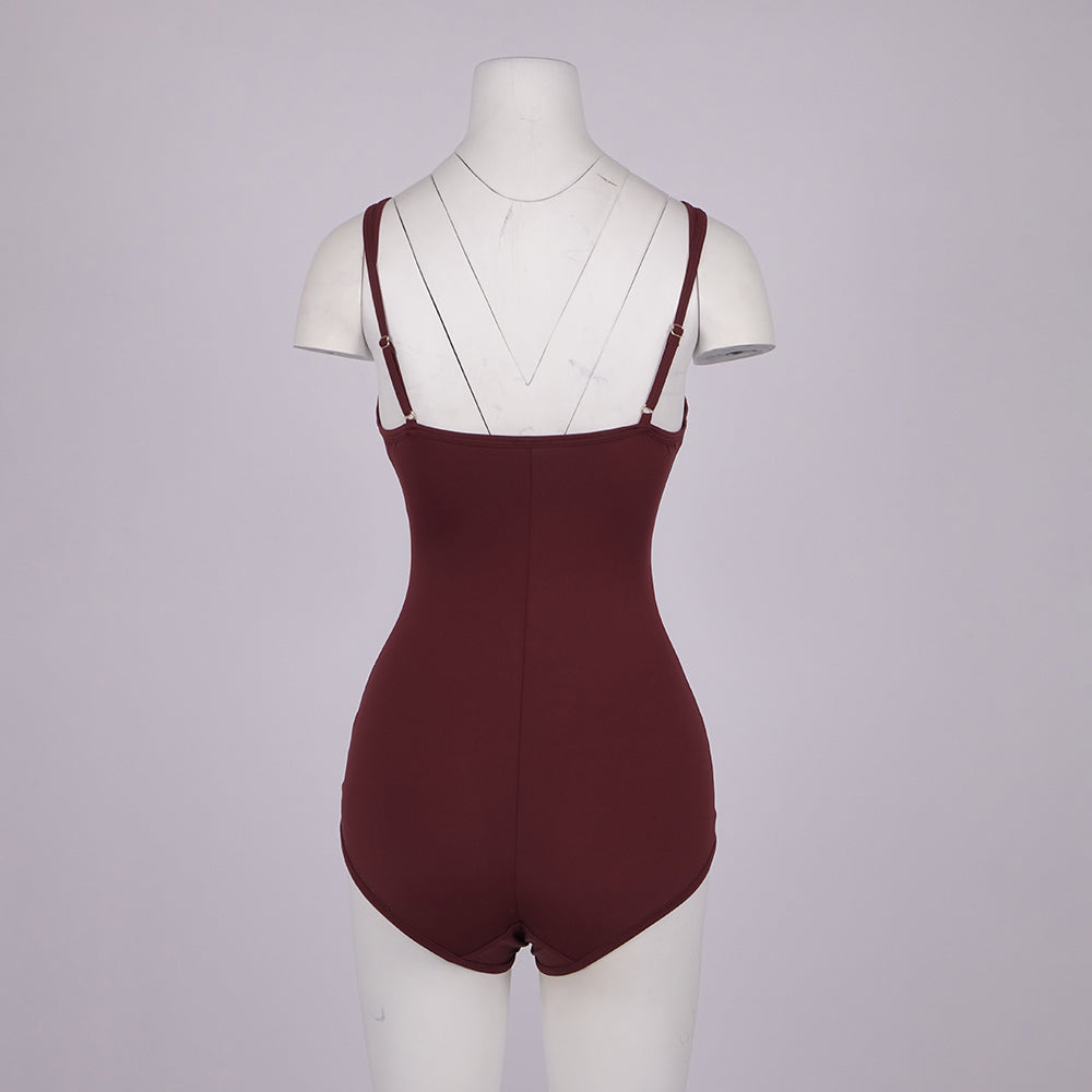ABBI SEXY BURGUNDY SHEER MESH DRESS SET
