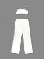 BENTINA WHITE TOP & PANTS TWO PIECE SET