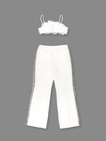 Load image into Gallery viewer, BENTINA WHITE TOP &amp; PANTS SET
