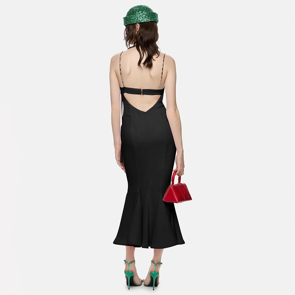 YORI BLACK LONG DRESS