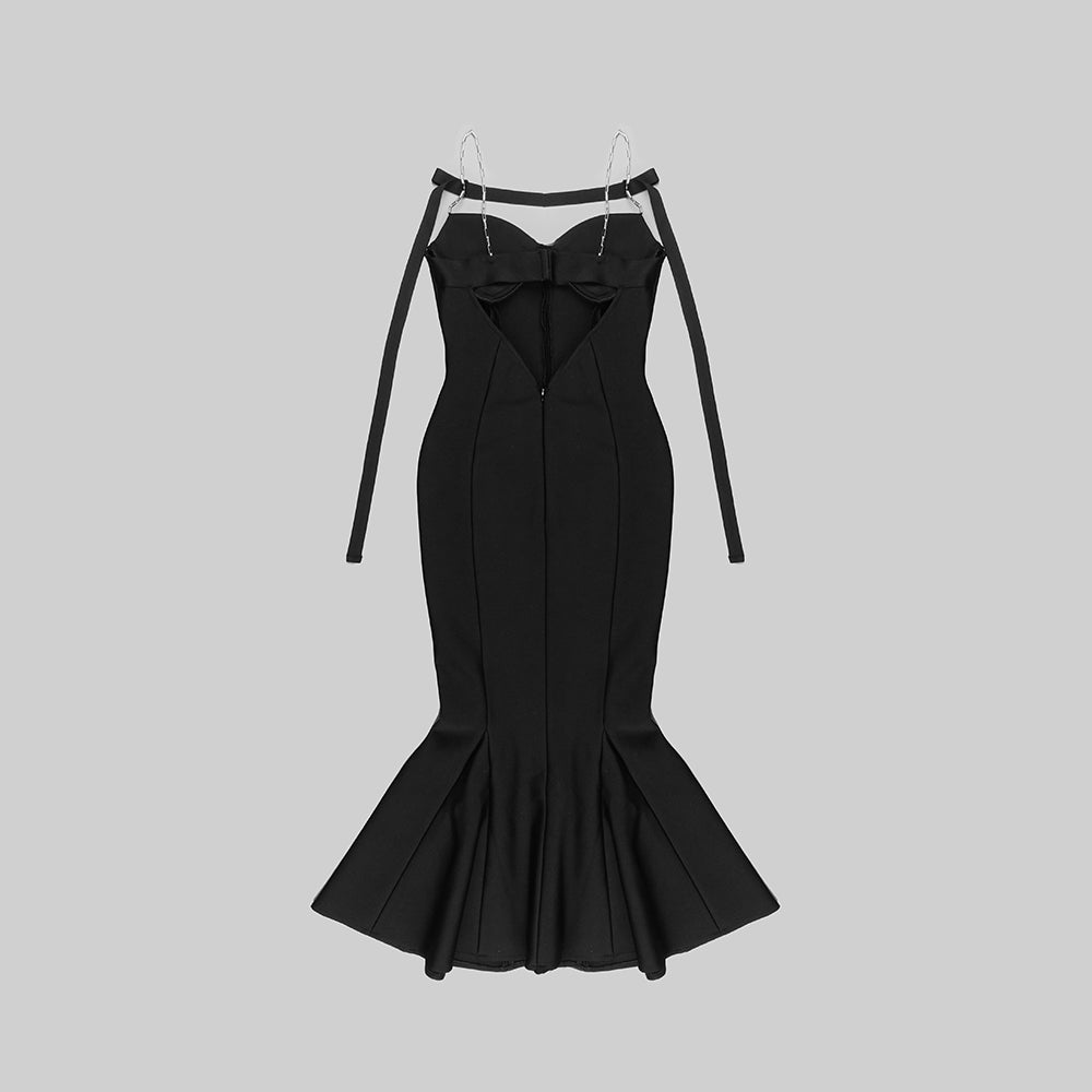 YORI BLACK LONG DRESS