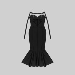 YORI BLACK LONG DRESS