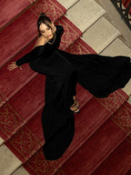 BONNIE BLACK BACKLESS MAXI DRESS