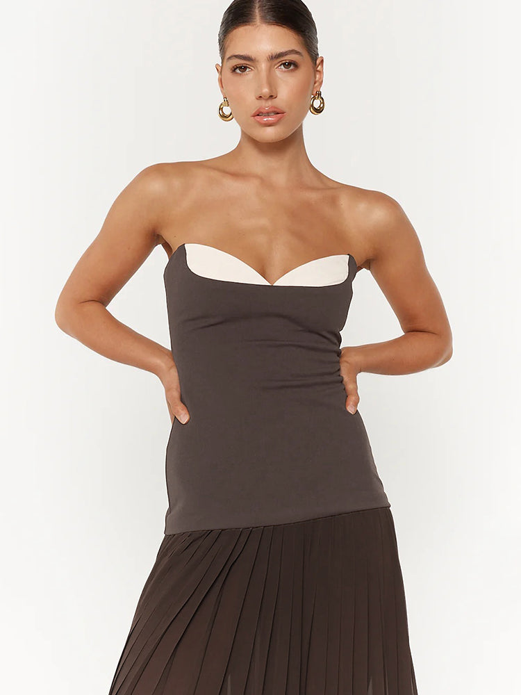 HARPER BROWN STRAPLESS MAXI DRESS