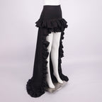 DELISA BLACK HIGH WAIST RUFFLE SKIRT