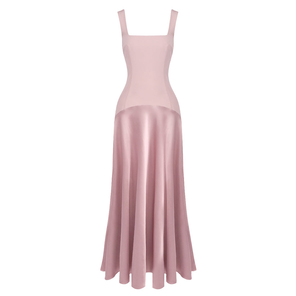LILI ELEGANT PINK MAXI DRESS FOR WOMEN