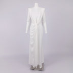 DIANA ELEGANT WHITE LONG SLEEVE MAXI DRESS
