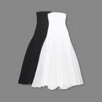 LILI WHITE STRAPLESS LONG DRESS