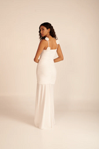 MONANIYA SPAGHETTI STRAP LONG DRESS