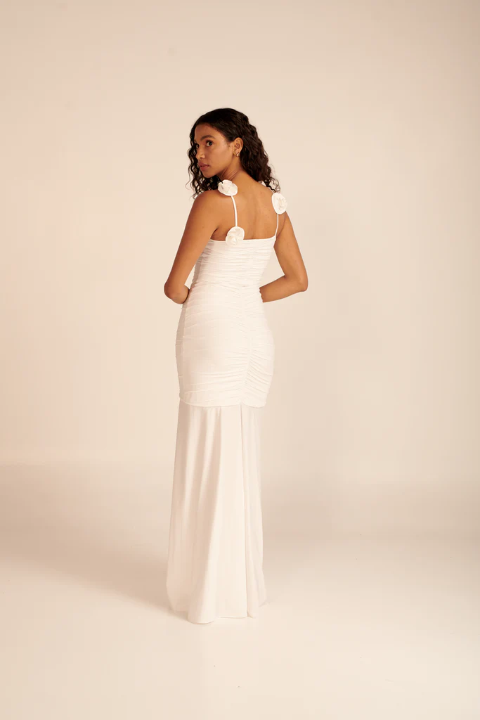 MONANIYA SPAGHETTI STRAP LONG DRESS