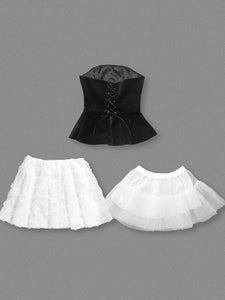 VICTINA TWO PIECES MINI VELVET DRESS