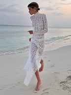 JOCELYN WHITE LACE WEDDING MAXI DRESS