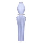 CHLOE HALTER NECK BACKLESS MAXI DRESS