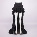 DELISA BLACK HIGH WAIST RUFFLE SKIRT