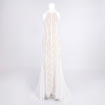 Charger l&#39;image dans la galerie, SHANTA WHITE LACE HALTER DRESS
