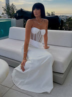 GILLIAN WHITE STRAPLESS MAXI DRESS