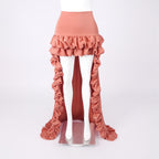 DELISA BLACK HIGH WAIST RUFFLE SKIRT