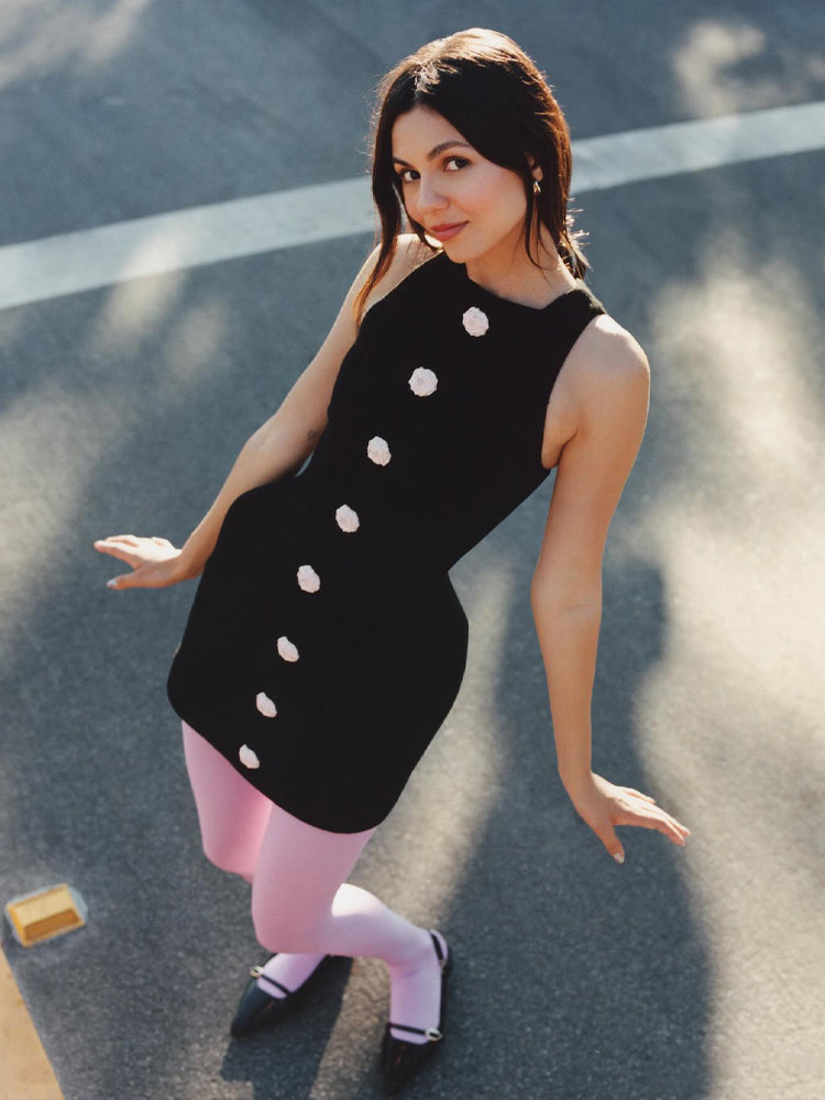 ASIST BLACK ELEGANT BANDAGE STRETCHY MINI DRESS