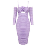 Load image into Gallery viewer, PILUO LAVENDER MIDI DRESS
