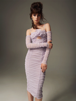 Load image into Gallery viewer, PILUO LAVENDER MIDI DRESS
