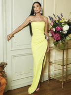 LINDA FLOWER YELLOW MAXI DRESS