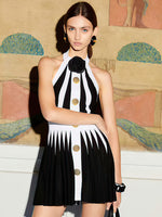 Charger l&#39;image dans la galerie, LUDDIA STEREO BUTTON MNI DRESS
