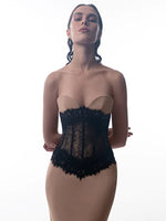 Load image into Gallery viewer, YUYU NUDE STRAPLESS MAXI DRESS
