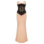 Load image into Gallery viewer, YUYU NUDE STRAPLESS MAXI DRESS
