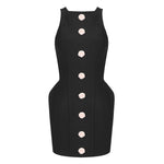 Charger l&#39;image dans la galerie, ASIST BLACK ELEGANT BANDAGE STRETCHY MINI DRESS
