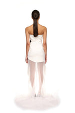 Charger l&#39;image dans la galerie, Giaana White Strapless Bandage Dress

