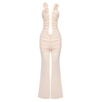 VIOLA DEEP V MESH JUMPSUIT