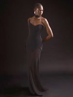 Charger l&#39;image dans la galerie, NANA STRAPLESS LONG BANDAGE DRESS
