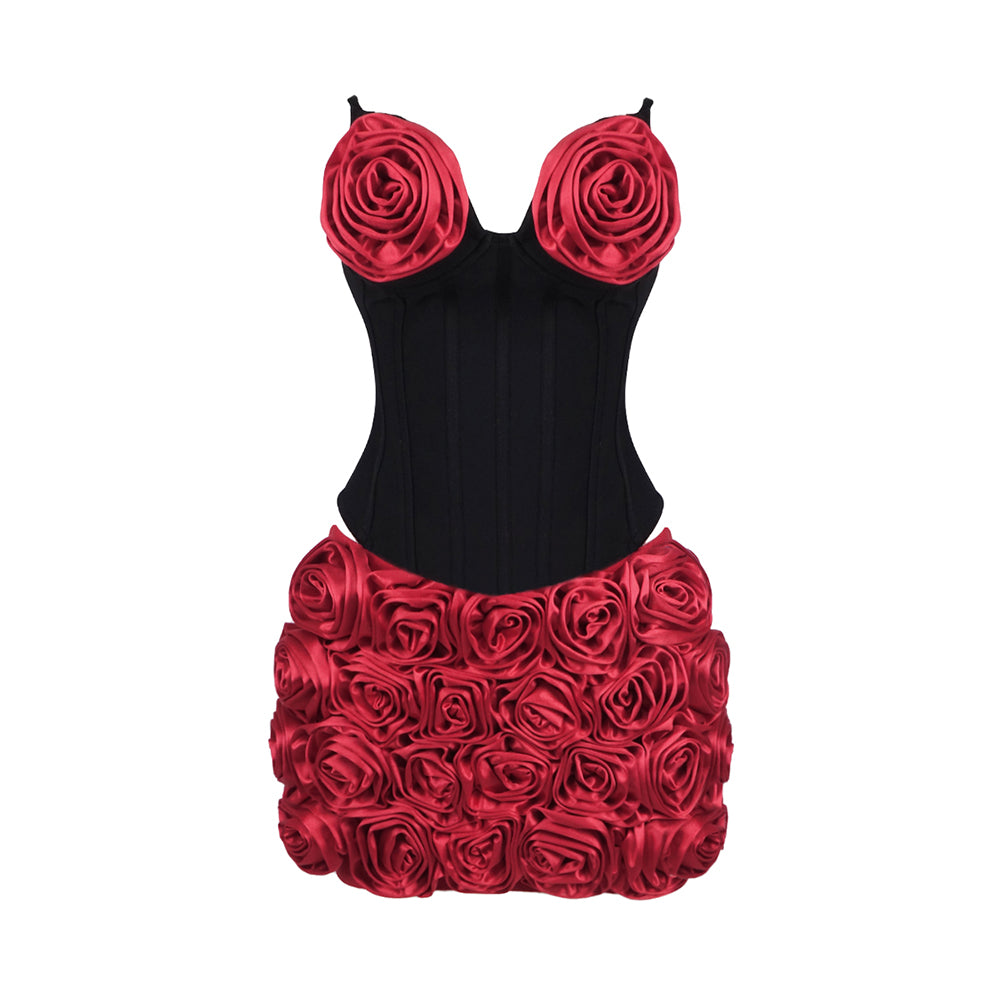 RUBY ROSE FLOWER STRUCTURED TWO PIECES SET