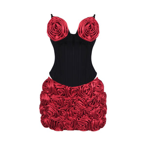 RUBY ROSE FLOWER STRUCTURED TWO PIECES SET