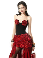 Load image into Gallery viewer, RUBY ROSE FLOWER STRUCTURED TWO PIECES SET
