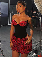 Load image into Gallery viewer, RUBY ROSE FLOWER STRUCTURED TWO PIECES SET
