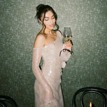 Charger l&#39;image dans la galerie, EMMA  MESH LONG SLEEVE DRESS
