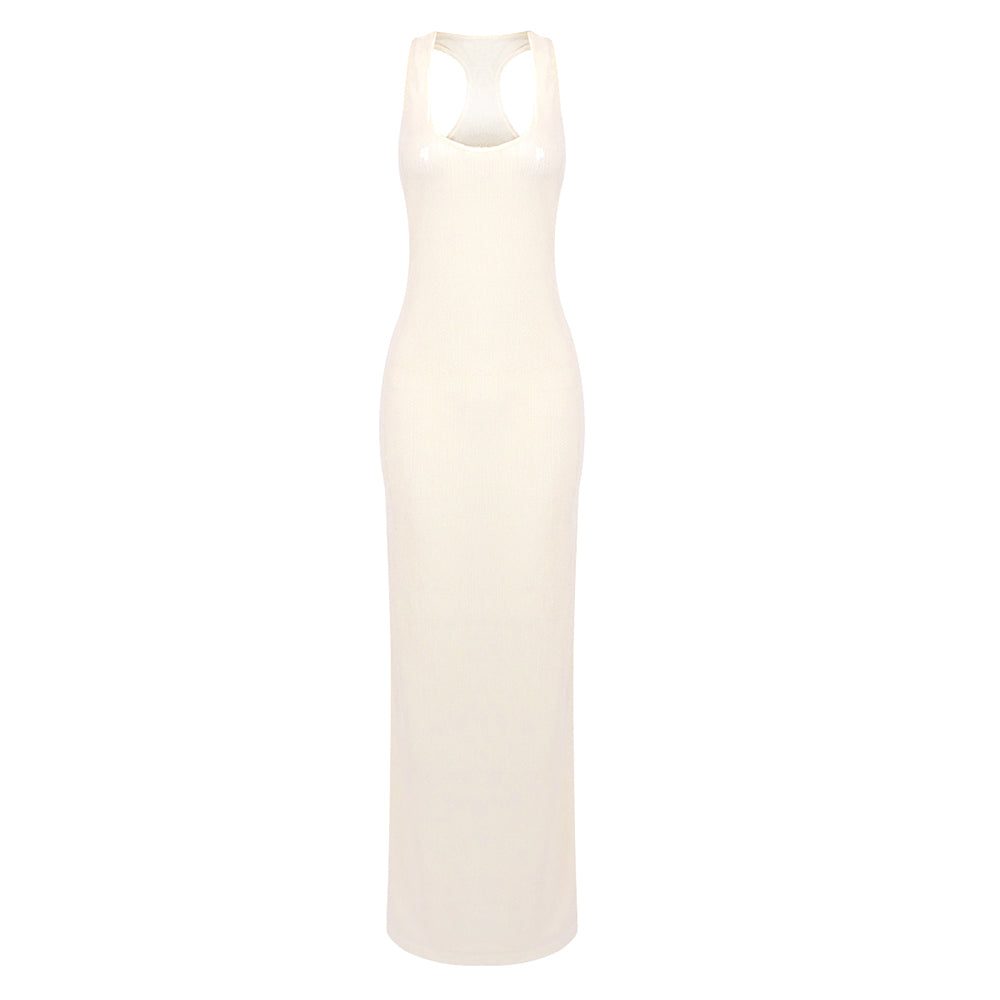 JENNY SEQUIN SLEEVELESS LONG MAXI DRESS