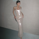 Charger l&#39;image dans la galerie, JENNY SEQUIN SLEEVELESS LONG DRESS

