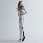 Cargar imagen en el visor de la galería, AMMY SEQUIN TEO-PIECES DRESS SET
