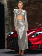 AMMY SEQUIN TEO-PIECES DRESS SET